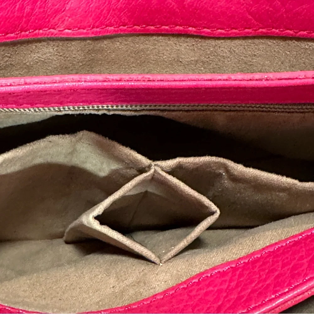 Hot Pink Lancaster Long Shoulder Purse